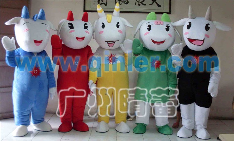 供应广州亚运会五羊人偶服装